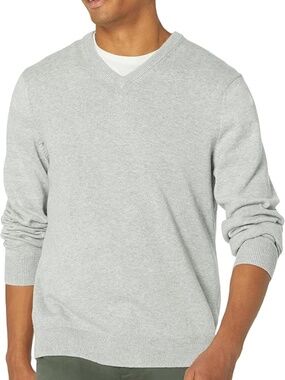 NWT Amazon Essentials Men's Regular Fit Cotton V-Neck Pullover Sweater